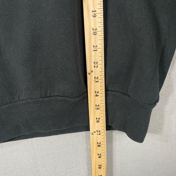 Vintage Jerzees Holiday Christmas Wreath Sweatshirt Black Green USA Size Large - Picture 8 of 8